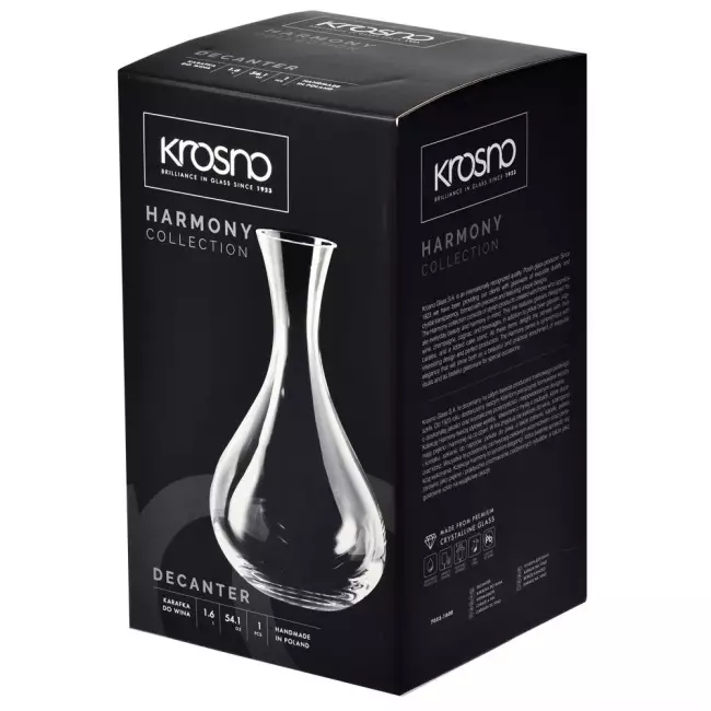 Karafka do wina Krosno Harmony 1600 ml opakowanie